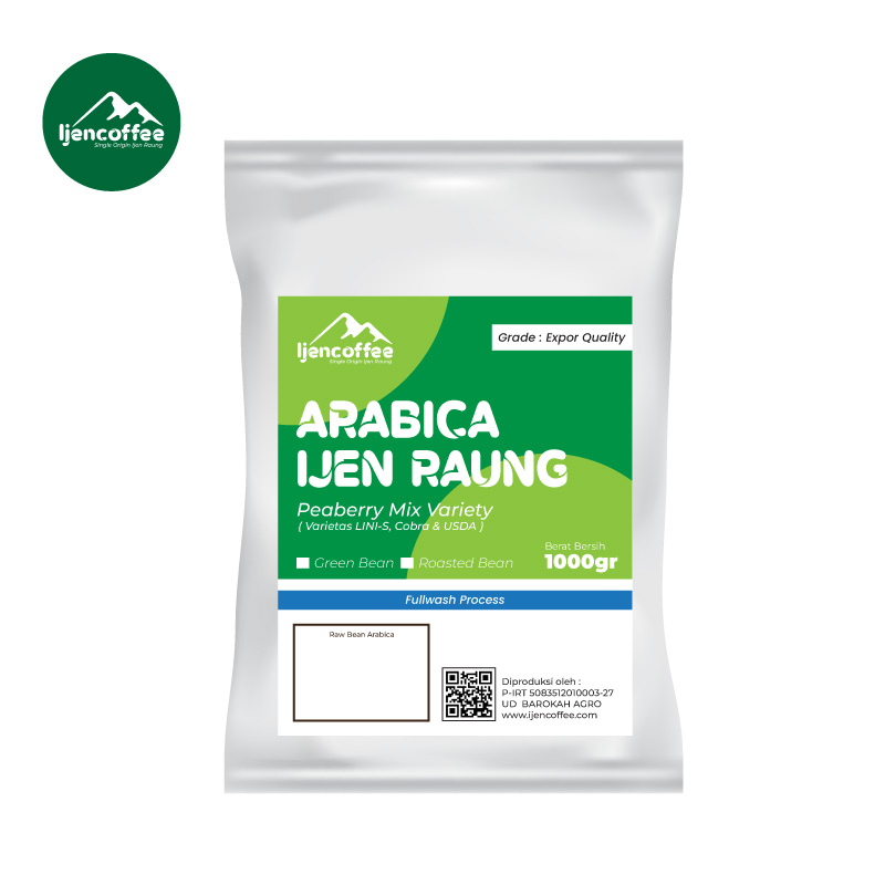 Green Bean Peaberry Arabica Ijen